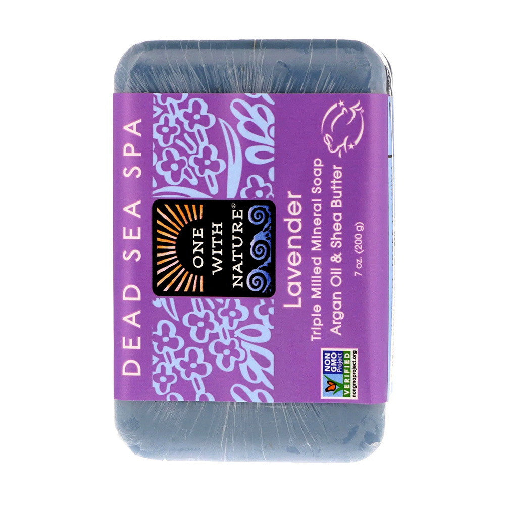 One With Nature Dead Sea Mineral Bar Soap, Lavender - 7 Oz